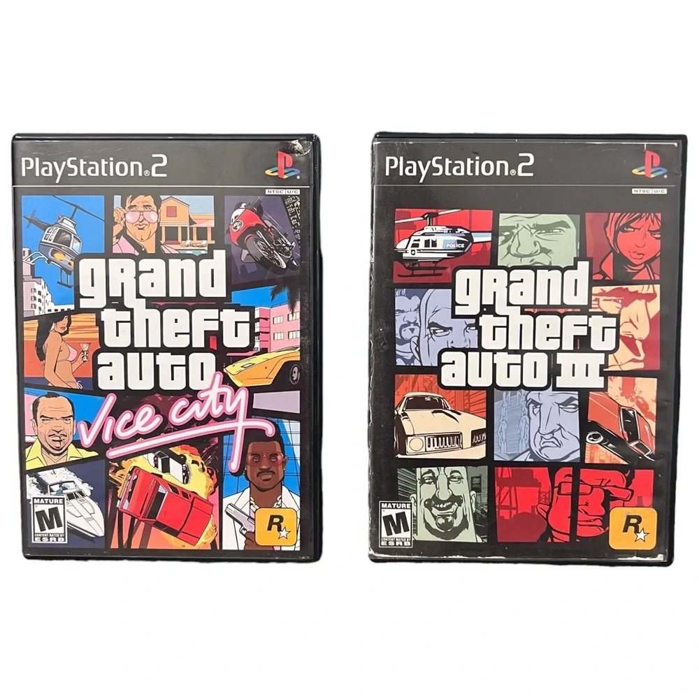 Grand Theft Auto 3 & Vice City PS2 (Sony PlayStation 2) Fully Tested!